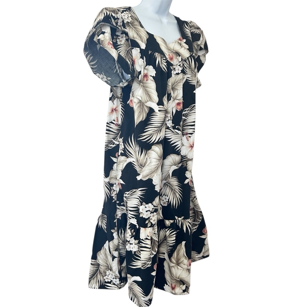 ROYAL CREATIONS Vintage Hawaiian Floral Muumuu Dress Midi Size M USA - Picture 3 of 12